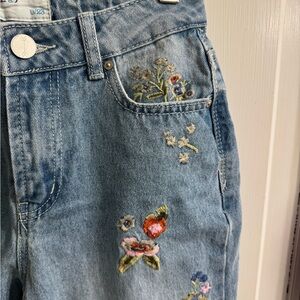 Embroidered Blue Jeans